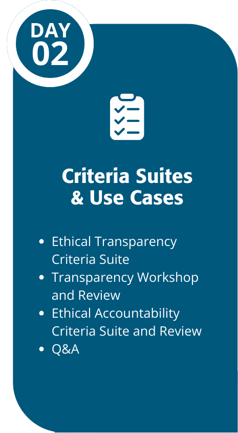 Day 2: Criteria Suites and Use Cases